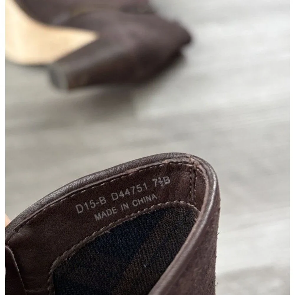 Cole Haan Hayes Java Brown Suede Ankle Booties Women's Size 7.5 Size Zip Heeled